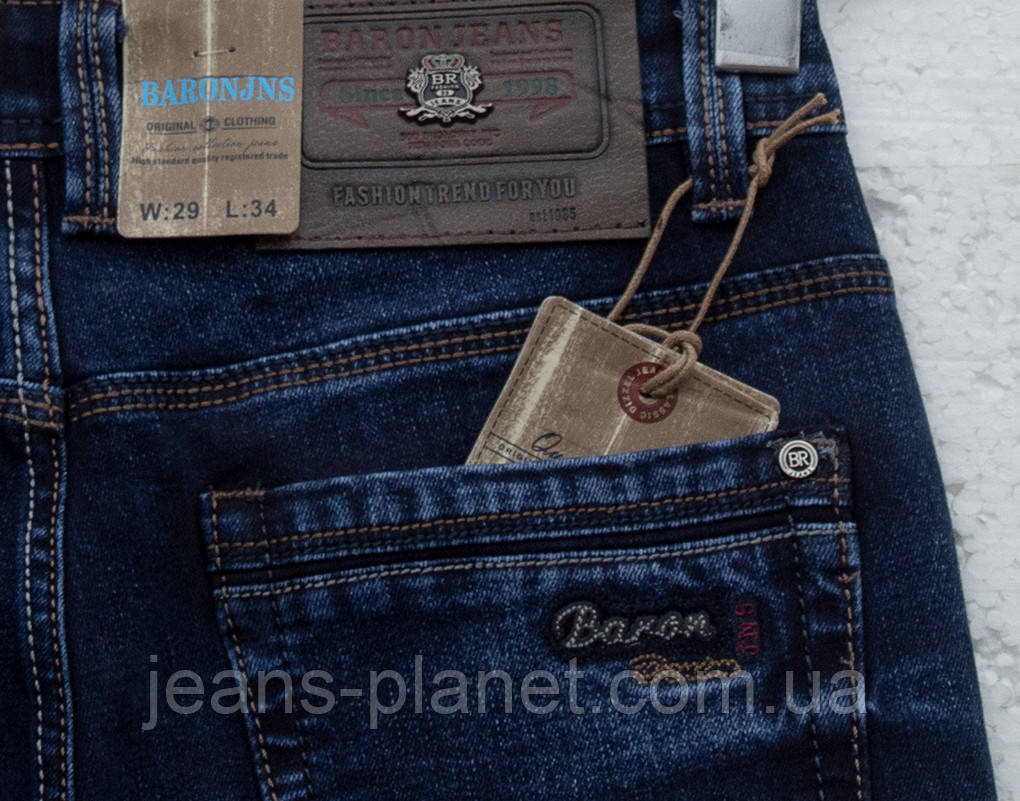 Джинси чоловічі класичні темно-синього кольору Baron Jeans — изображение 2