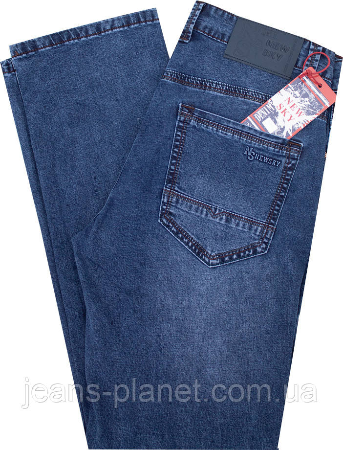 Якісні чоловічі класичні джинси на літо New Sky -33309 — изображение 8